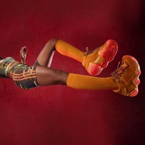 Adidas x Ivy Park - Rare - park trail socks - orange, cream purple- women’s S